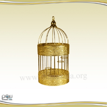 تصویر  قفس طلایی ساده متوسط