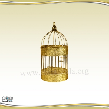 تصویر  قفس طلایی ساده کوچک