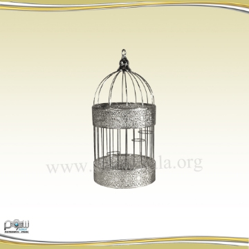 تصویر  قفس نقره‌ای ساده کوچک